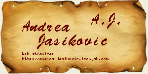 Andrea Jasiković vizit kartica